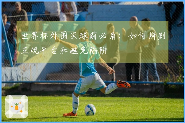 世界杯外围买球前必看：如何辨别正规平台和避免陷阱